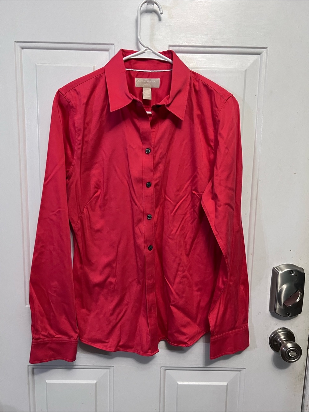 Banana Republic Womenβs 12 Rose Blush Non Iron Cotton Stretch Button Shirt